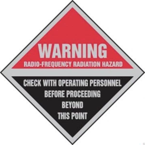 Accuform Radiation & Laser Sign, 9 in H x 9 in W, Plastic MRFQ504VP - main